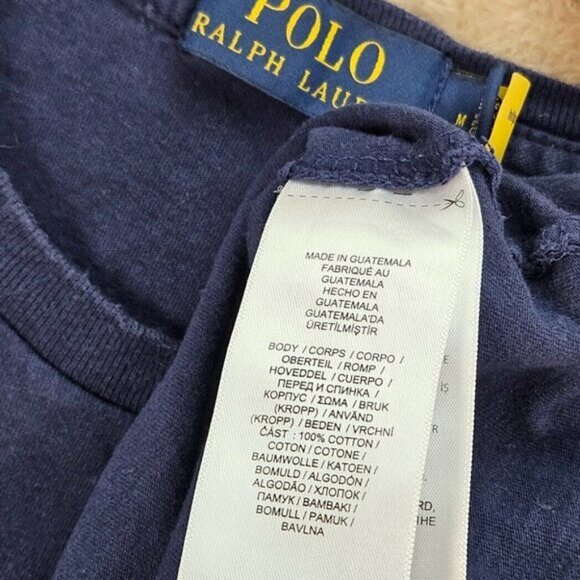 Polo Ralph Lauren 26/1 JERSEY-SSL-TSH Big Pony Logo Mens Size M Blue T-Shirt - Picture 10 of 11